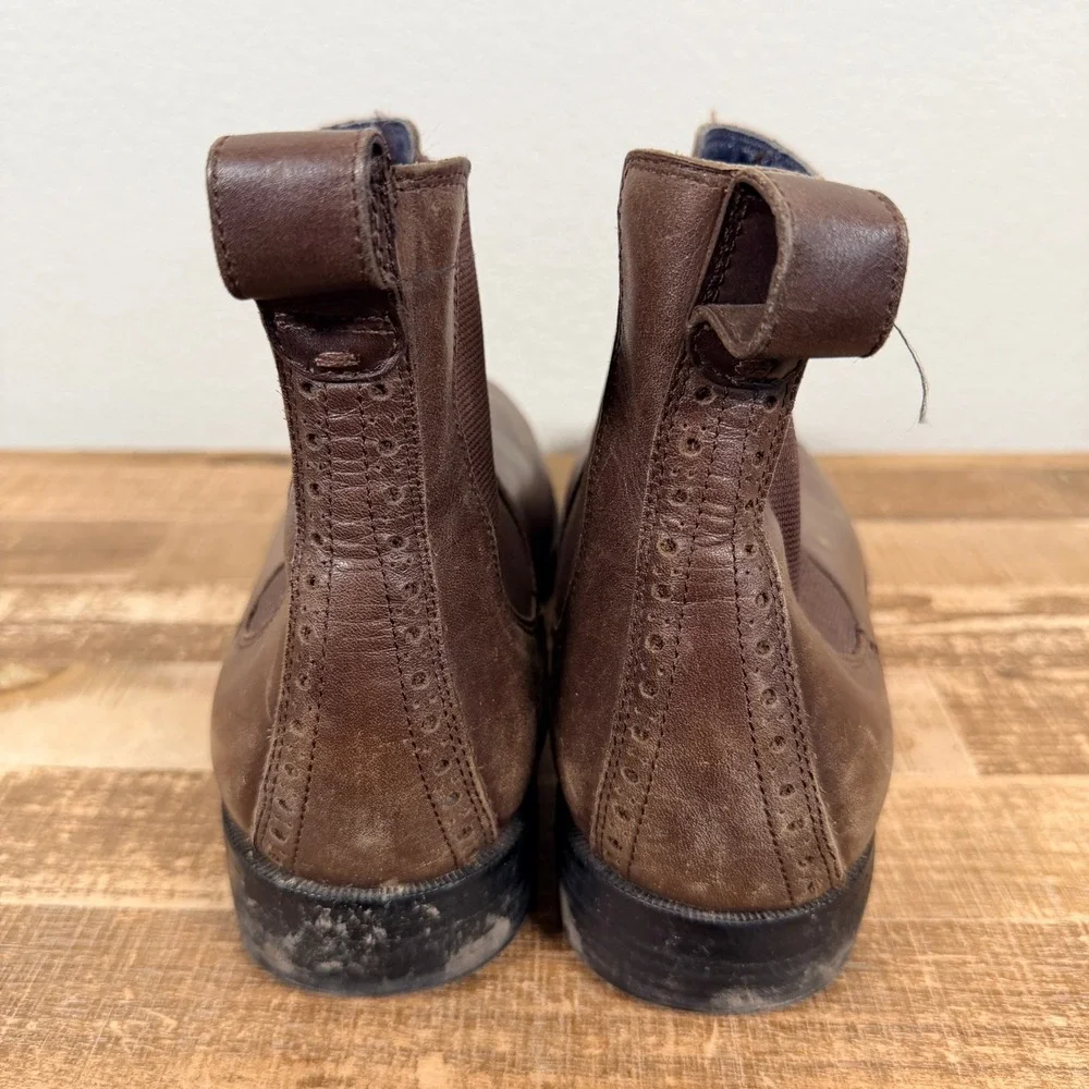 Cole Haan Dumont Grand Chelsea Waterproof Boots Mens 10M Brown Leather C26053